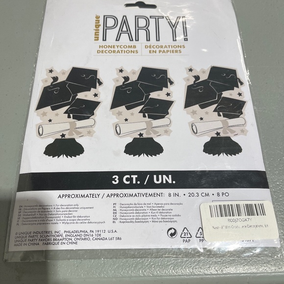 Other - 🌙 PARTY12 - 3 pack graduation decorations